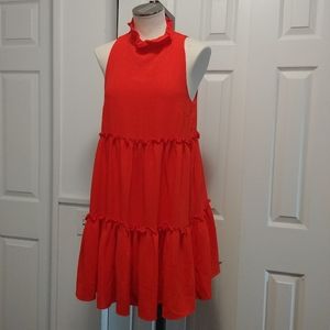 Anthropologie dress size S red/orange